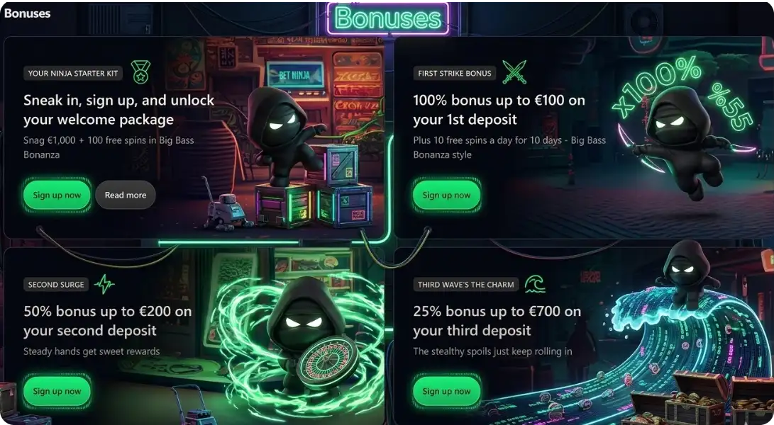 Betninja Casino bonussen